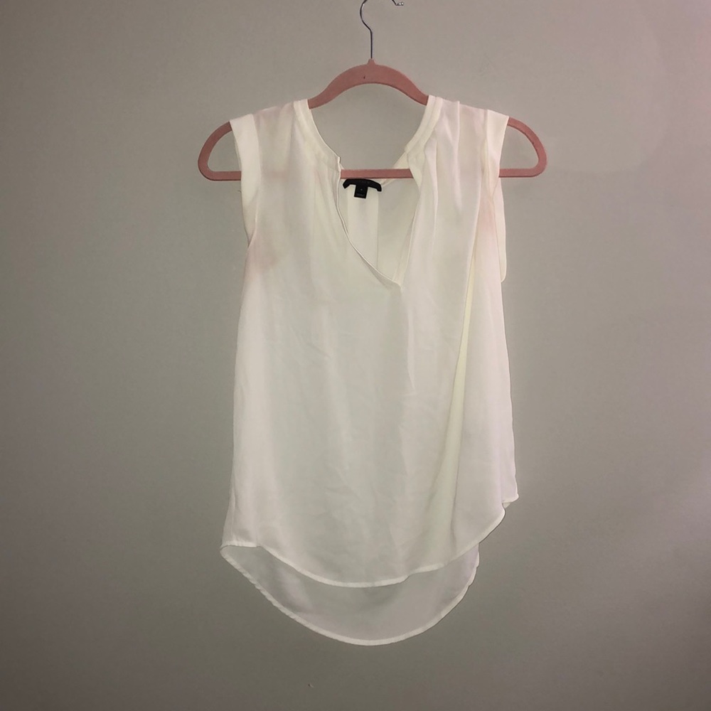 White Shirt Sleeve Blouse JCrew